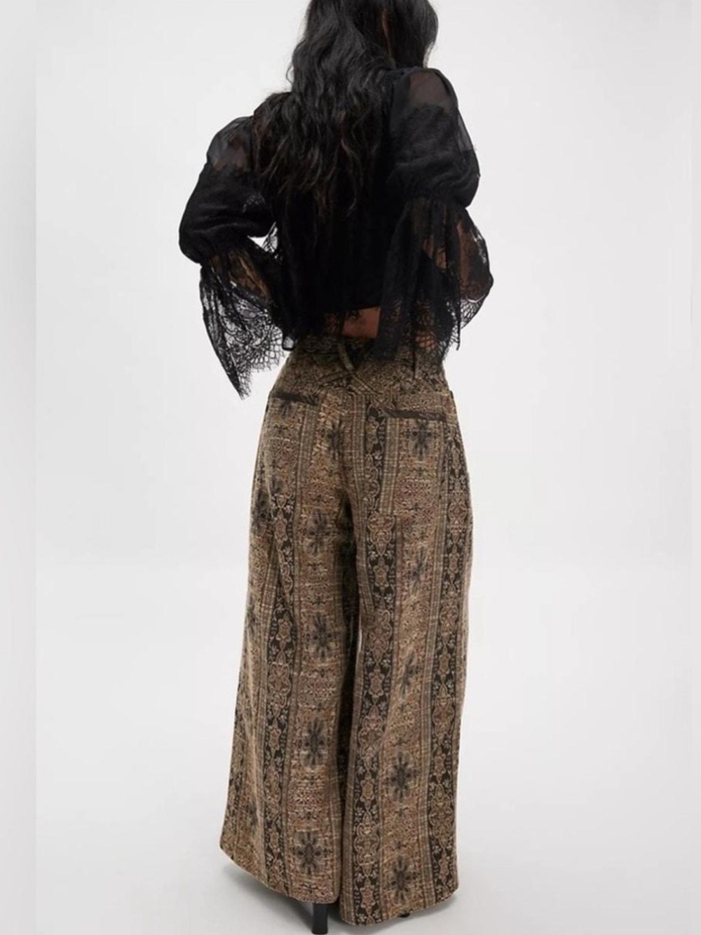 NWT Free People Dahlia Print Wide-Leg Pants-Original As Header - Picture 2 of 7